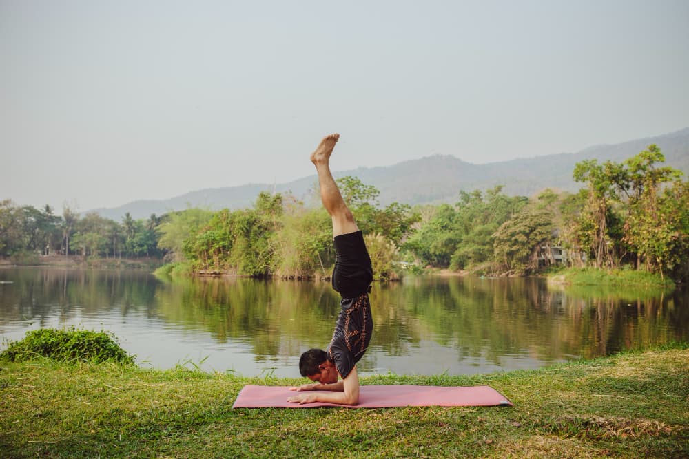 Man doing yoga