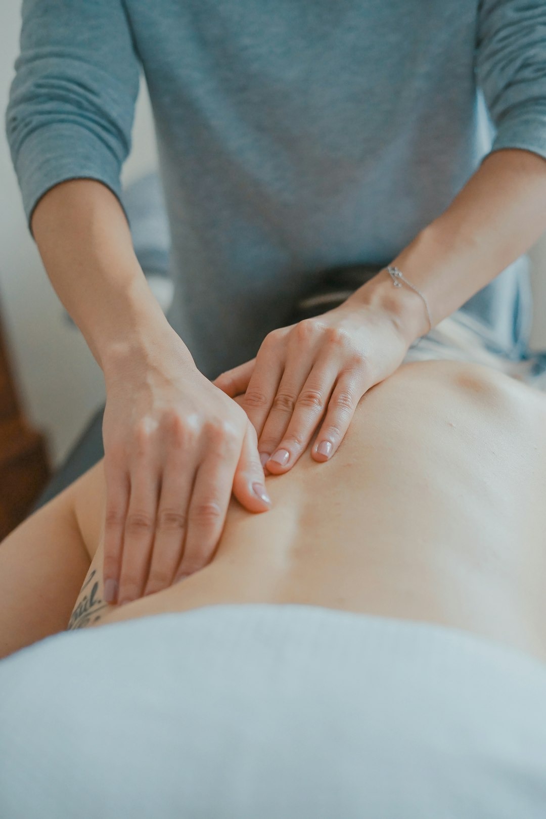 person getting a relaxing massage