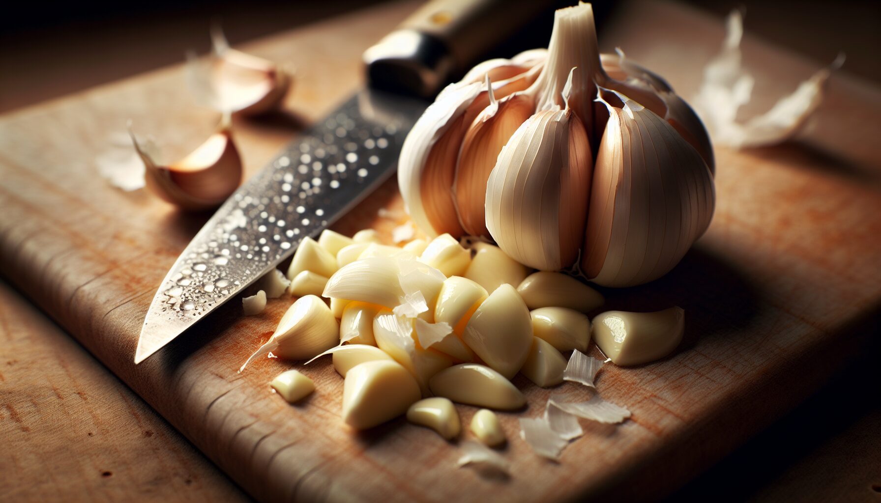 garlic bulb chopped up