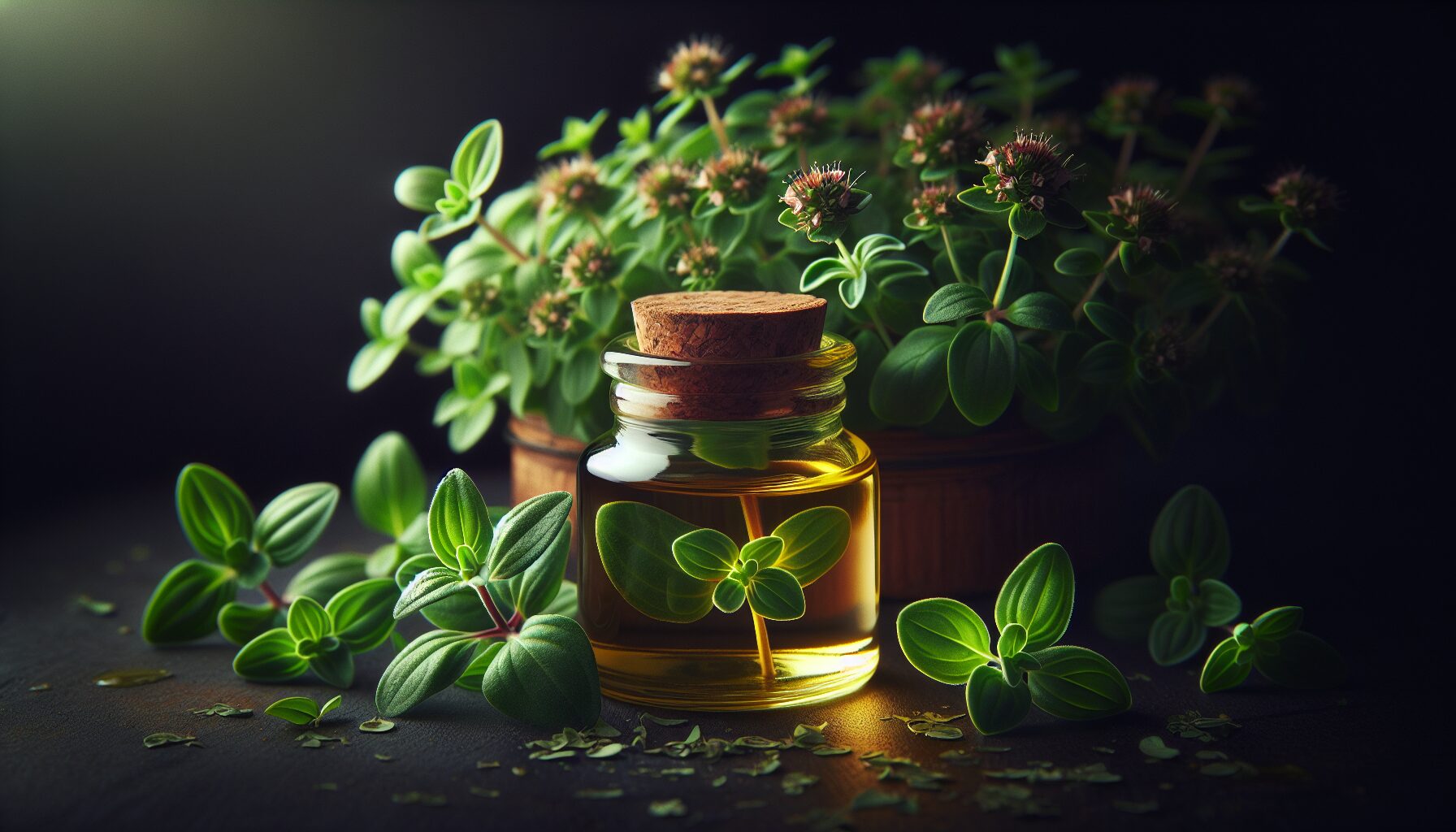 Oregano leaves and oregano oil