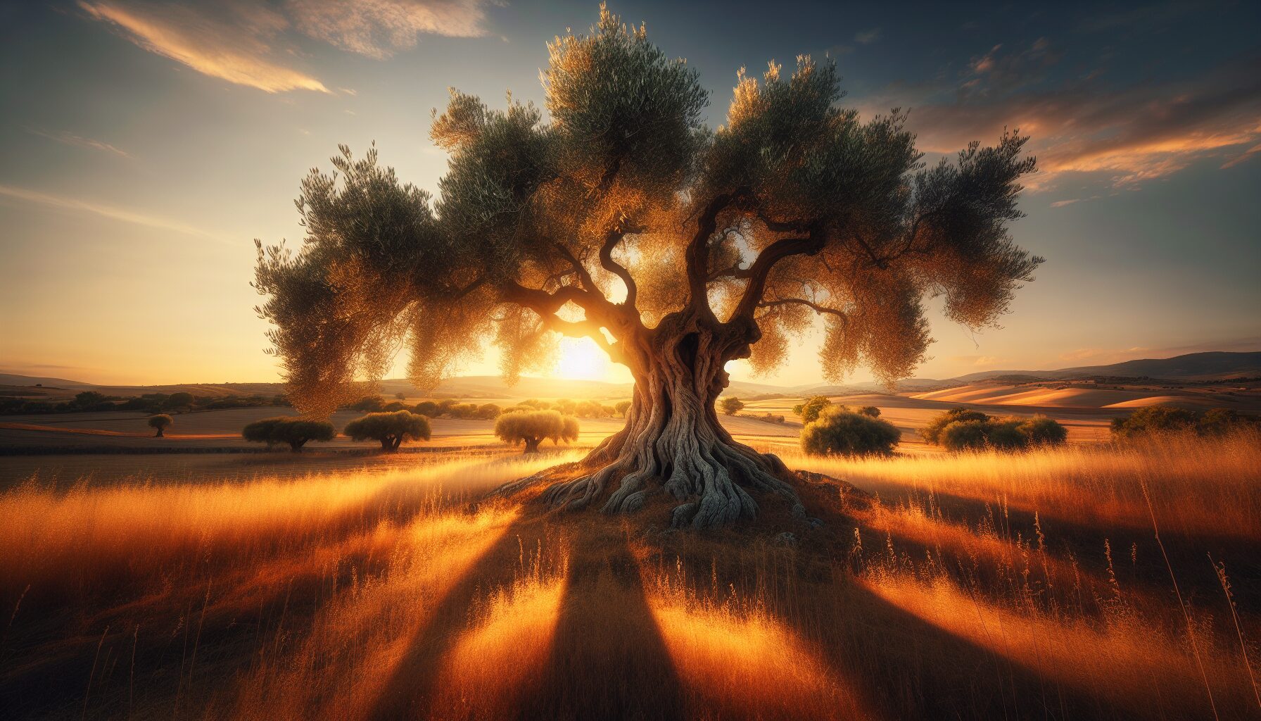 olive tree in the sun